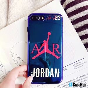 Blue-ray Air Jordan 23 AJ Logo Mirror iPhone Case
